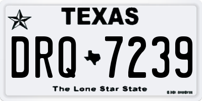 TX license plate DRQ7239