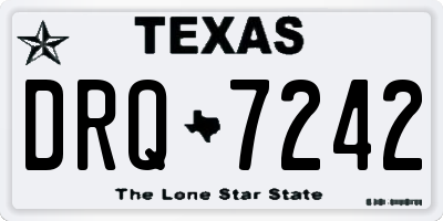 TX license plate DRQ7242