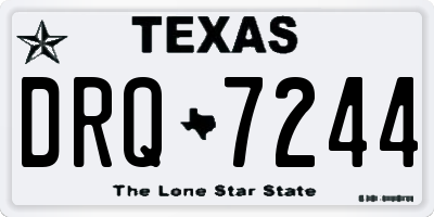 TX license plate DRQ7244