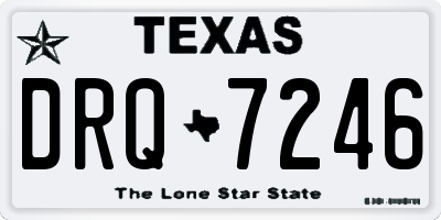 TX license plate DRQ7246