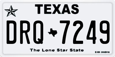 TX license plate DRQ7249