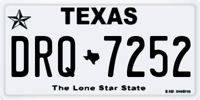 TX license plate DRQ7252