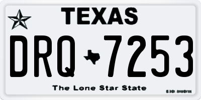 TX license plate DRQ7253