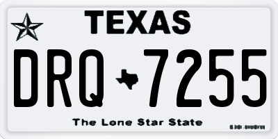 TX license plate DRQ7255