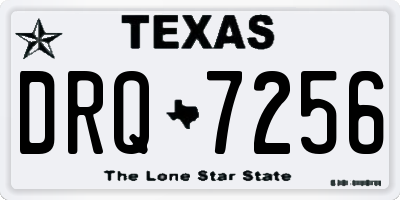 TX license plate DRQ7256