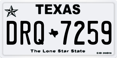 TX license plate DRQ7259