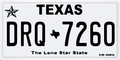 TX license plate DRQ7260