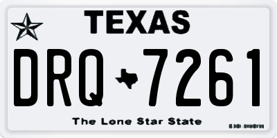 TX license plate DRQ7261