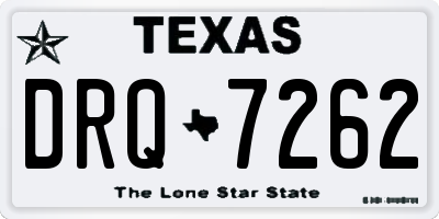 TX license plate DRQ7262