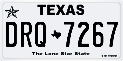 TX license plate DRQ7267