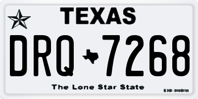 TX license plate DRQ7268