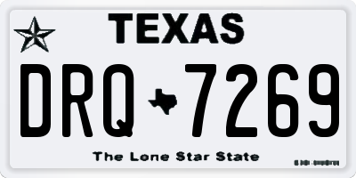 TX license plate DRQ7269
