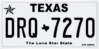 TX license plate DRQ7270