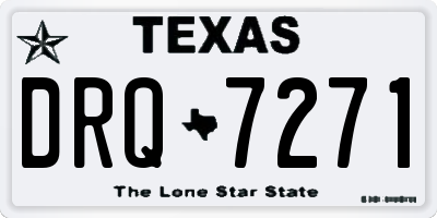 TX license plate DRQ7271