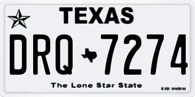 TX license plate DRQ7274