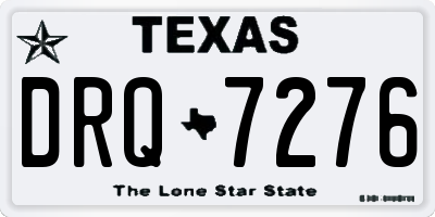 TX license plate DRQ7276