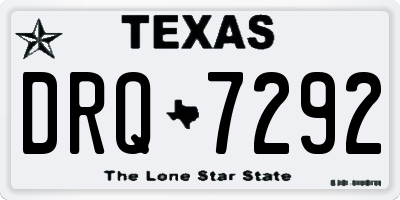 TX license plate DRQ7292