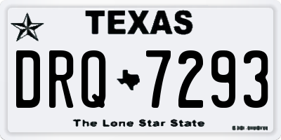 TX license plate DRQ7293