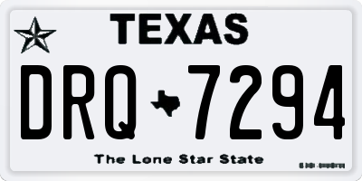 TX license plate DRQ7294