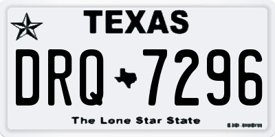 TX license plate DRQ7296