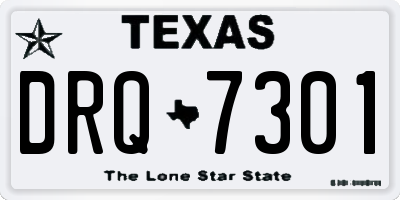 TX license plate DRQ7301