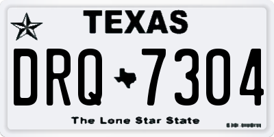 TX license plate DRQ7304