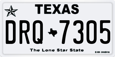 TX license plate DRQ7305