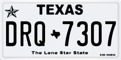 TX license plate DRQ7307
