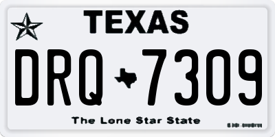 TX license plate DRQ7309
