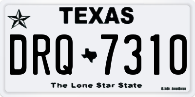 TX license plate DRQ7310