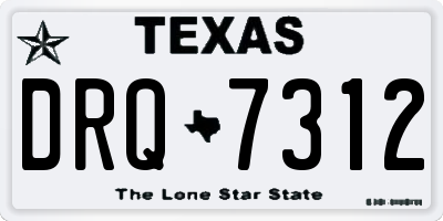 TX license plate DRQ7312