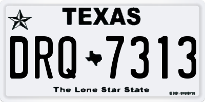 TX license plate DRQ7313