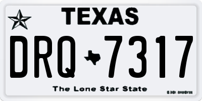 TX license plate DRQ7317