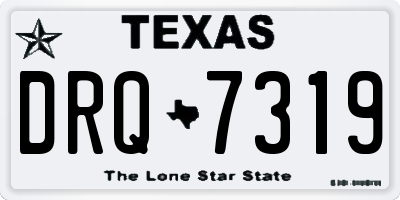 TX license plate DRQ7319