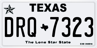 TX license plate DRQ7323