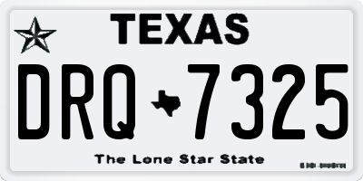 TX license plate DRQ7325