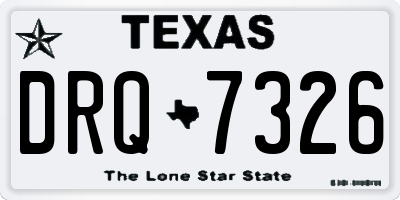 TX license plate DRQ7326