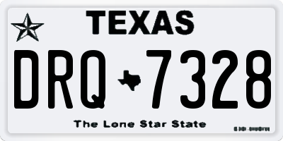 TX license plate DRQ7328