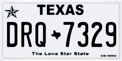TX license plate DRQ7329