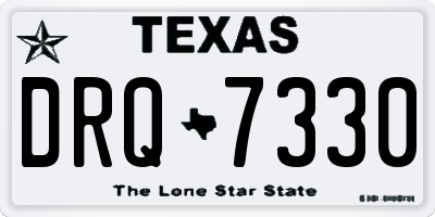 TX license plate DRQ7330