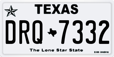 TX license plate DRQ7332