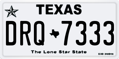 TX license plate DRQ7333