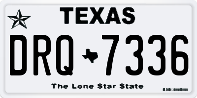 TX license plate DRQ7336