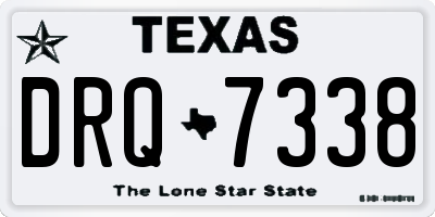 TX license plate DRQ7338