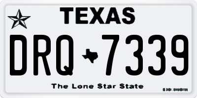 TX license plate DRQ7339