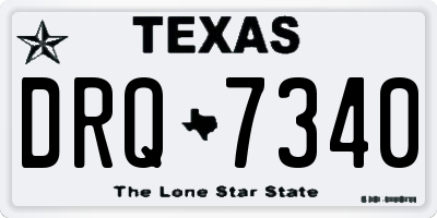 TX license plate DRQ7340