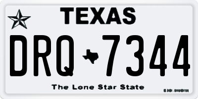 TX license plate DRQ7344