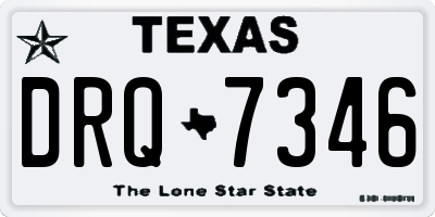 TX license plate DRQ7346
