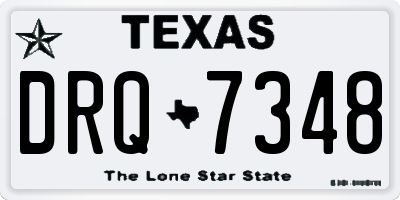 TX license plate DRQ7348