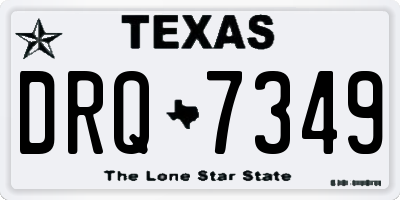 TX license plate DRQ7349
